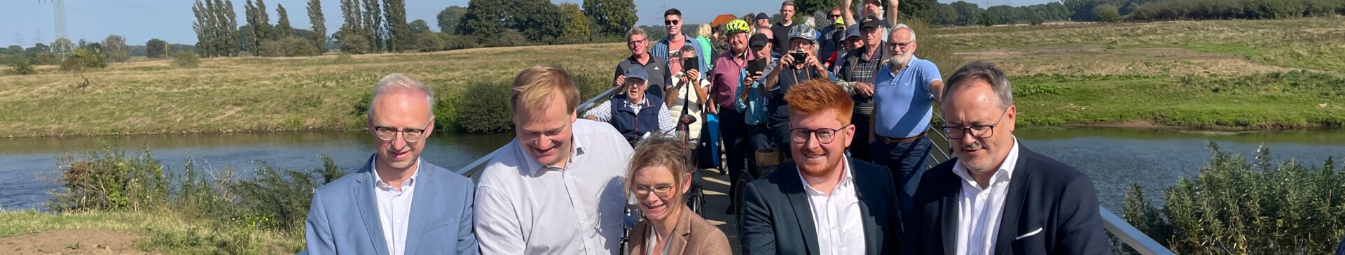 Eröffnung der Fähbrücke zwischen Geeste und Meppen