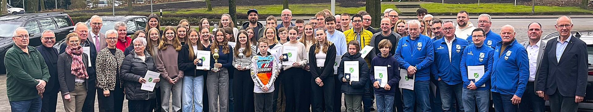 Ehrungen Neujahrsempfang Gemeinde Geeste 2025 Gruppenbild Sportler Ehrenamtliche